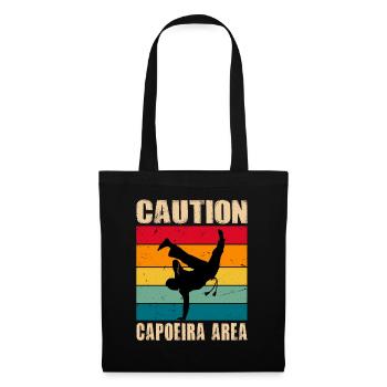 Achtung Capoeira Gebiet - Stoffbeutel - Schwarz - Vorne