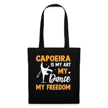 Capoeira ist meine Kunst, mein Tanz, meine Freiheit - Stoffbeutel - Schwarz - Vorne
