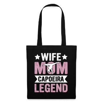 Ehefrau Mama Capoeira Legende - Stoffbeutel - Schwarz - Vorne