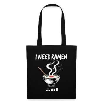 J’ai besoin de Ramen - Sac en tissu - noir - Devant
