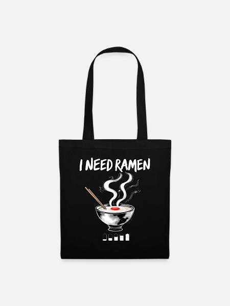Ich brauche Ramen - Stoffbeutel - Schwarz