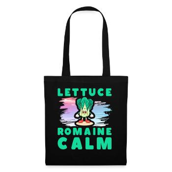 Salat Romaine Calm – Lustiger Salat - Stoffbeutel - Schwarz - Vorne