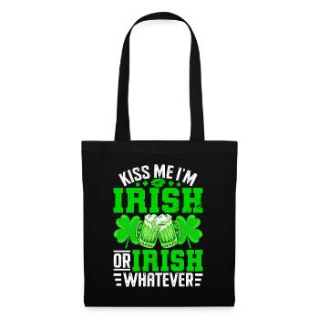 Embrasse-moi, je suis irlandais ou irlandais peu importe - Sac en tissu - noir - Devant