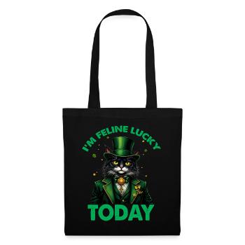 Je suis feeline Lucky aujourd’hui - Sac en tissu - noir - Devant