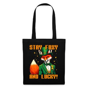 Stay Foxy and Lucky St. Patrick's Day - Tote Bag - black - Front