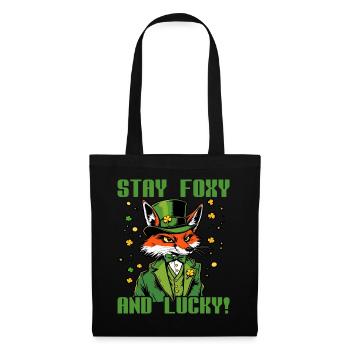 Stay Foxy and Lucky St. Patrick's Day - Tote Bag - black - Front