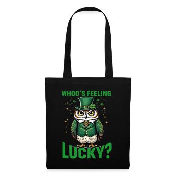 Qui se sent chanceux ? - Sac en tissu - noir - Devant