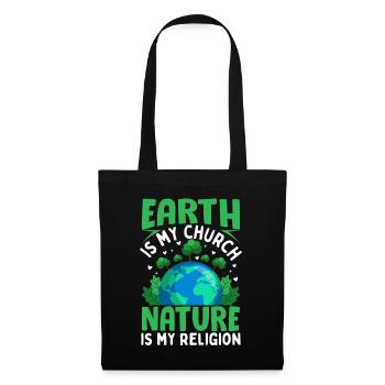 La Terre est mon église, la nature est ma religion - Sac en tissu - noir - Devant