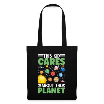 Ce gamin se soucie de la planète - Sac en tissu - noir - Devant