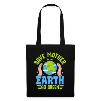 Sauvons la Terre Mère Passez au vert - Sac en tissu - noir - Devant