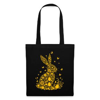 Lapin de Pâques - Sac en tissu - noir - Devant