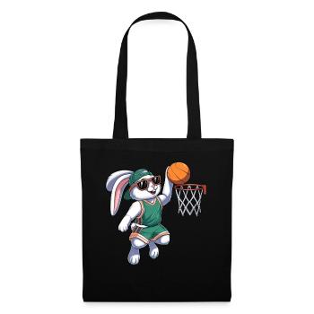 Panier Lapin Pâques - Sac en tissu - noir - Devant