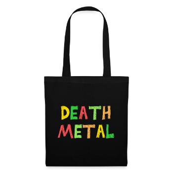 Lustig Death Metal Farbenfroh Sarkastischer Metal - Stoffbeutel - Schwarz - Vorne