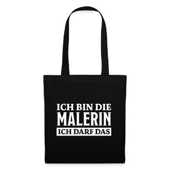 Malerin Spruch Malermeister Beruf Malerin Geschenk - Stoffbeutel - Schwarz - Vorne