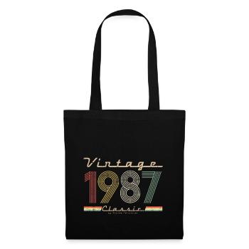 Pseudo anniversaire Vintage Classic 1987 - Sac en tissu - noir - Devant