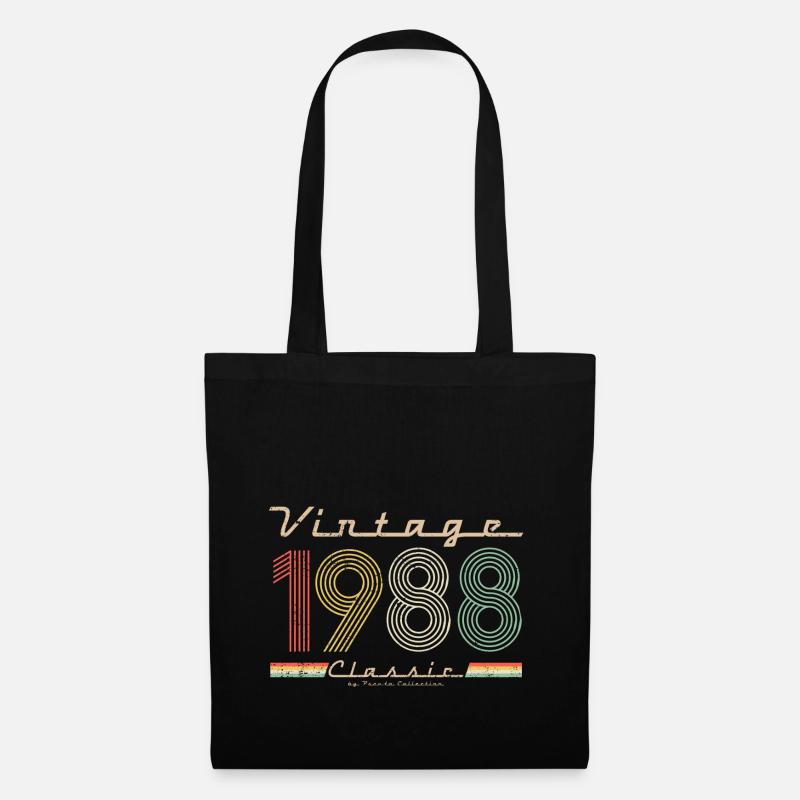 Vintage Classic 1988 Pseudo Geburtstag - Stoffbeutel - Schwarz