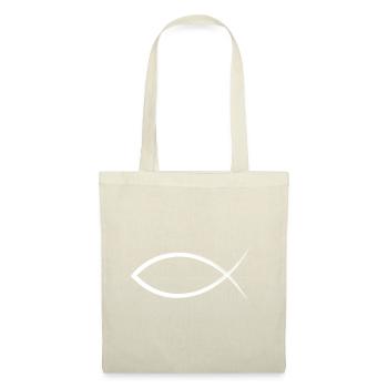 Poisson chrétien Ichthys Symbole du poisson christianisme - Sac en tissu - nature - Devant