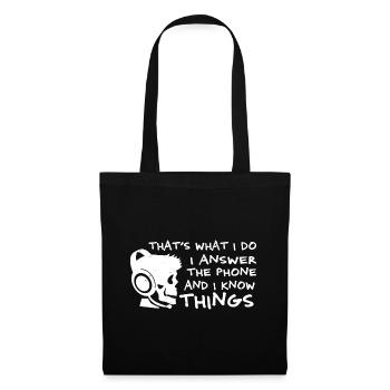 Call Center Telephonist Telephone Service Telephone Laboratory - Tote Bag - black - Front