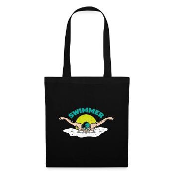 Swimmers Swimming 50 meters lane - Tote Bag - black - Front