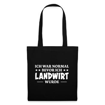 Landwirt Spruch Traktor Lustiges Landwirt Geschenk - Stoffbeutel - Schwarz - Vorne