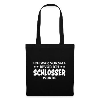 Schlosser Spruch Beruf Lustiges Schlosser Geschenk - Stoffbeutel - Schwarz - Vorne