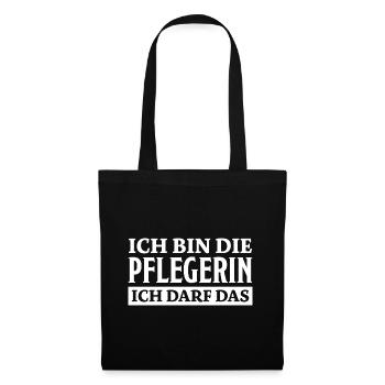 Pflegerin Spruch Pflegekraft Pflegerin Geschenk - Stoffbeutel - Schwarz - Vorne