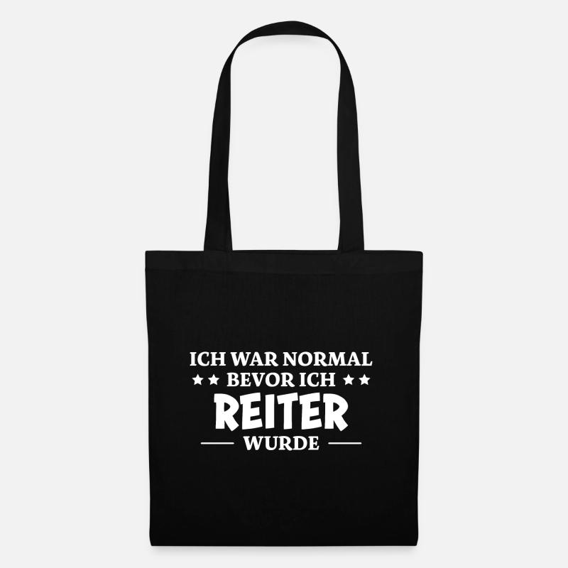 Reiter Spruch Reiten Pferdesport Reiter Geschenk - Stoffbeutel - Schwarz