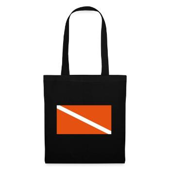 Drapeau de plongée AI - Sac en tissu - noir - Devant