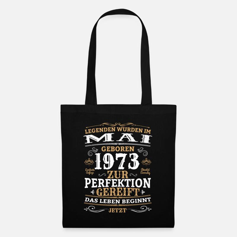 Retro Vintage Legendär Geburtstag Mai 1973 - Stoffbeutel - Schwarz