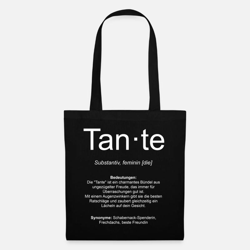 Definition Tante Geschenk-Idee - Stoffbeutel - Schwarz