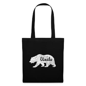 Uncle Bear. Gifts for uncles. Camping. Wildlife. - Tote Bag - black - Front