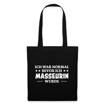 Masseurin Spruch Beruf Massage Masseurin Geschenk - Stoffbeutel - Schwarz - Vorne