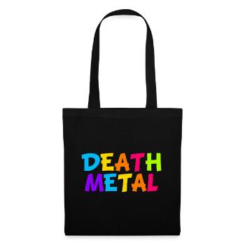 Lustige Death Metal Regenbogenfarben Metalhead - Stoffbeutel - Schwarz - Vorne