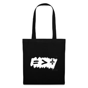 L’égalité est plus grande que le signe de division - Sac en tissu - noir - Devant