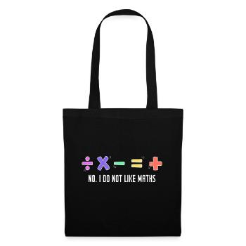 Drôle de dicton mathématique - Sac en tissu - noir - Devant