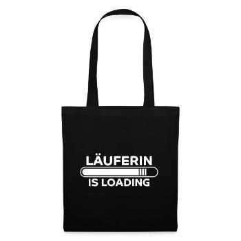 Läuferin Spruch Laufen Lustiges Läuferin Geschenk - Stoffbeutel - Schwarz - Vorne