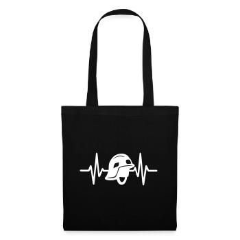 Firefighter Heart Beat - Tote Bag - black - Front