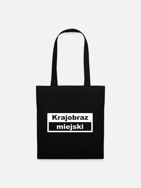 Stadtbild Typografie polnisch - Stoffbeutel - Schwarz