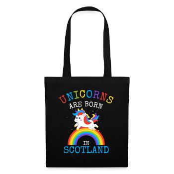 Einhörner werden in Schottland geboren.Scottish Unicorn Kid - Stoffbeutel - Schwarz - Vorne