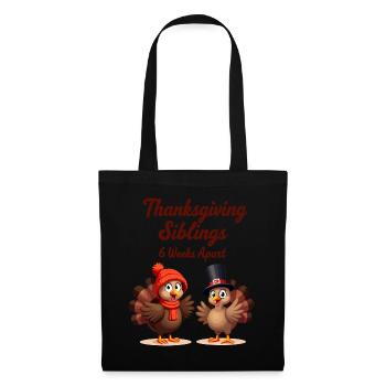 Thanksgiving Siblings - Tote Bag - black - Front