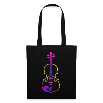Violon Lineart - Sac en tissu - noir - Devant