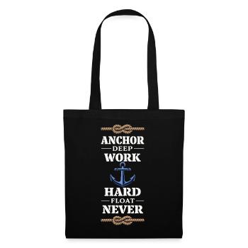 Cadeau de navigation pour le travail de matelot en mer - Sac en tissu - noir - Devant