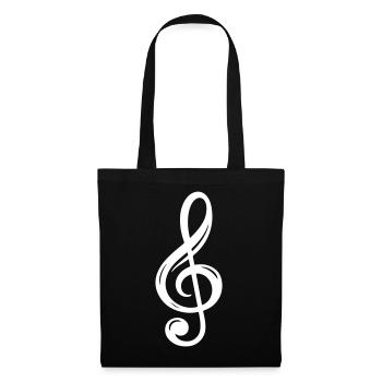Symbole clé - Sac en tissu - noir - Devant