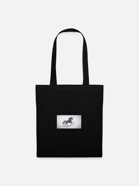 Glittering Unicorn Mosaic - Tote Bag - black
