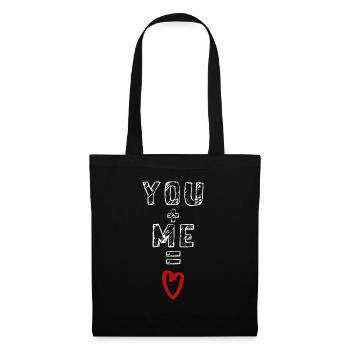 tu m'aimes amour saint valentin lettrage d'amour - Sac en tissu - noir - Devant