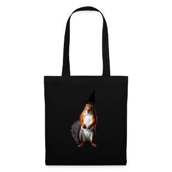 Écureuil Halloween mignon drôle animal automne 2 - Sac en tissu - noir - Devant
