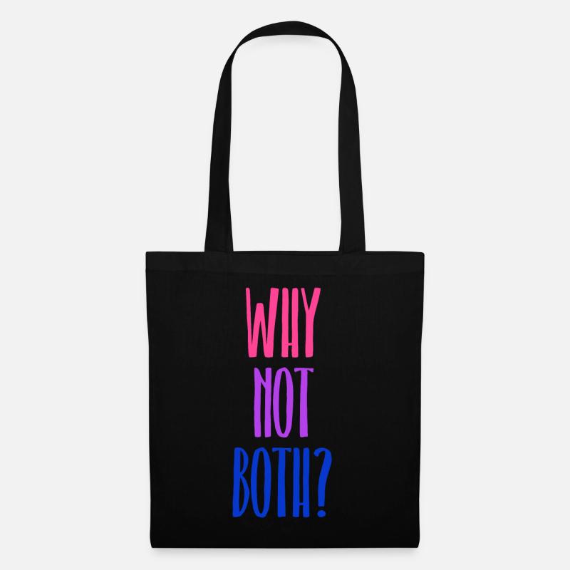 Why not both funny bisexual Bi CSD LGBT - Tote Bag - black
