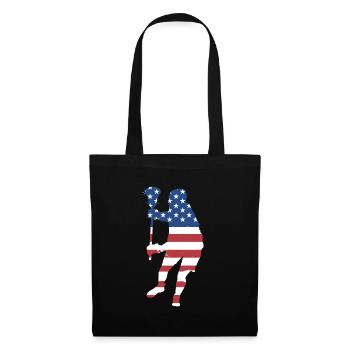 Sport Us Flag Lacrosse - Tote Bag - black - Front