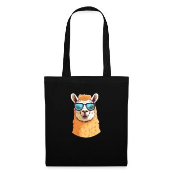 Alpaca with sunglasses - Tote Bag - black - Front