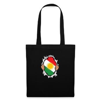 Kurdistan Flagge - Stoffbeutel - Schwarz - Vorne